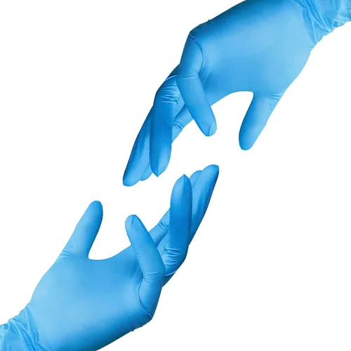 Miniatura 7 de Jointown Guantes básicos de examen de vinilo, guantes de seguridad, sin látex y sin polvo, guantes médicos desechables Synmax, BMPF3002 medianos