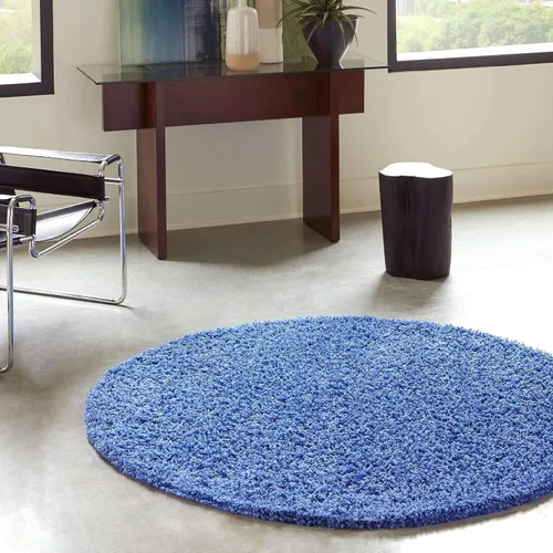 Miniatura 68 de Unique Loom Zuniga Solid Shag Collection alfombra moderna de felpa negra de área (7' 0 x 10' 0)