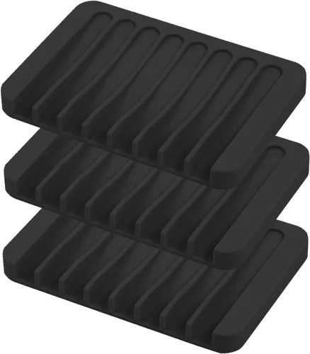 Miniatura 15 de Jaboneras autodrenantes, 3 piezas de silicona para jabón, escurridor de cascada para baño, prolonga la vida del jabón, mantiene las barras de jabón