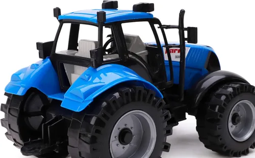 Miniatura 5 de Toyland Tractor agrícola accionado por fricción con sombrero de apertura, disponible en rosa, azul, rojo y verde (azul)