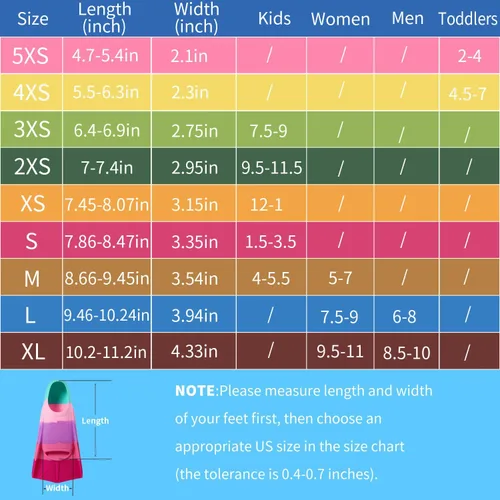 Miniatura 82 de Aletas de natación para niños, aletas cortas para niños y jóvenes, aletas de natación para entrenamiento de natación para niños, niñas, niños