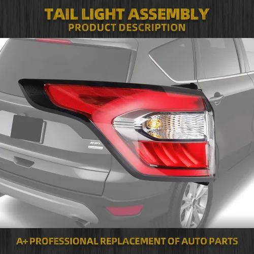 Miniatura 3 de Dasbecan Conjunto de luz trasera izquierda del lado del conductor con bombilla compatible con Ford Escape Kuga 2017 2018 2019 lámpara trasera