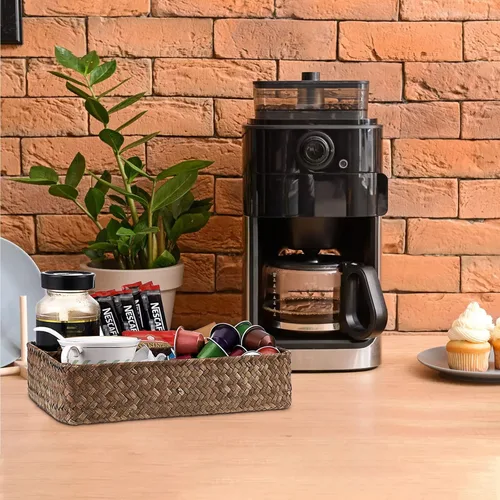 Miniatura 7 de ELLDOO Bandeja organizadora de bolsas de té, soporte para paquetes de azúcar, almacenamiento de cápsulas de café, organizador de condimentos, cesta