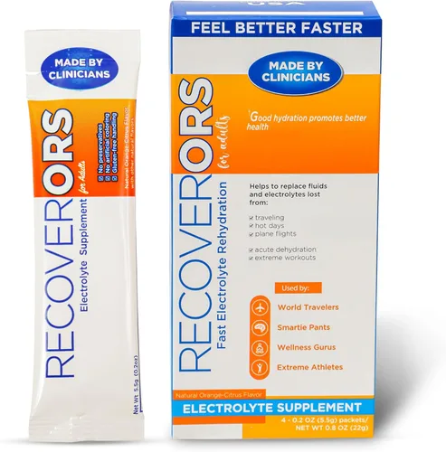 Recuperadores Electrolitos Clínicos | Hidratación para resaca, diarrea, vómitos, diarrea para adultos | Solución de rehidratación oral ORS
