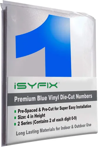 Miniatura 39 de iSYFIX Calcomanías de Números de Vinilo Verde Manzana – 1.5 Pulgadas Autoadhesivas (2 Juegos) – Calcomanía Premium Troquelada y Pre-espaciada
