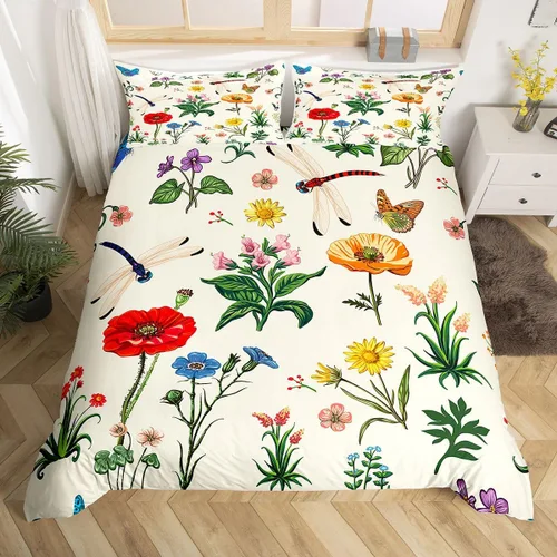 Miniatura 45 de Funda de edredón de hongos salvajes, acuarela, decoración de plantas naturales para exteriores, juegos de ropa de cama para niños, adolescentes