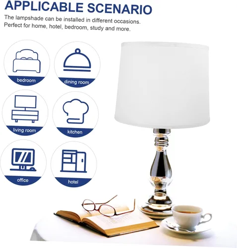 Miniatura 5 de Homoyoyo Decoración de mesa, accesorios de mesa, pantallas para lámpara de mesa, pantallas de lámpara de tambor, pantalla de repuesto simple