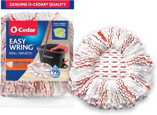 Miniatura 10 de O-Cedar EasyWring - Repuesto de mopa giratoria de microfibra (Paquete de 4)