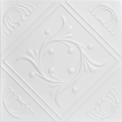 Miniatura 19 de À LA MAISON CEILINGS R02 Diamond Wreath - Azulejo de techo de espuma (21.6 pies cuadrados/caja), paquete de 8, color blanco liso