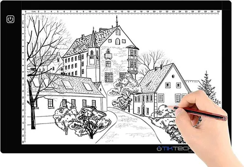 Caja de luz LED A4 ultradelgada portátil con atenuación de brillo, luz de trazado de arte LED para artistas, dibujo, bocetos, animación, estampado y