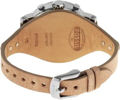 Miniatura 4 de Fossil Reloj de cuarzo con cronógrafo de acero inoxidable y cuero para mujer