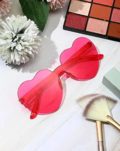 Miniatura 7 de Frienda 20 Pairs Heart Shaped Sunglasses Rimless Candy Color Glasses for Women Men Party Favor