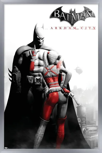 Miniatura 14 de Trends International DC Comics VIdeo Game - Póster de pared de Arkham City, arte clave, 14.725 x 22.375 pulgadas, versión enmarcada de madera