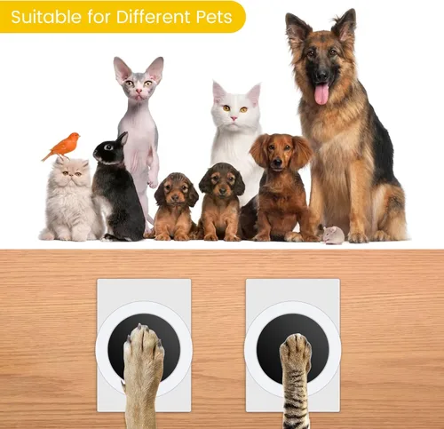 Miniatura 2 de Nabance Kit de impresión de huellas sin tinta para perros, gatos con 3 almohadillas redondas de tinta y 2 marcos de papel, nariz de perro de tacto