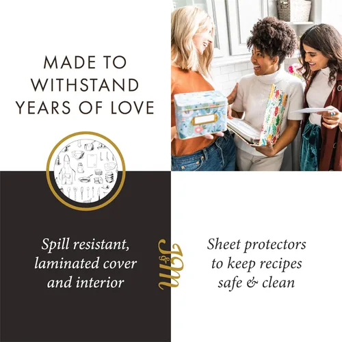 Miniatura 3 de Jot & Mark Carpeta de recetas para tarjetas 4x6 — Receta de vajilla culinaria de 3 anillos 6 Customizable Tab Dividers for 8.5x11 3-Ring Recipe