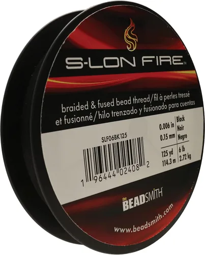 Miniatura 15 de The Beadsmith S-Lon Fire - Hilo de cuentas trenzado y fundido - Prueba de 6 libras, diámetro de 0.006 pulgadas/0.006 in, carrete de 50 yardas