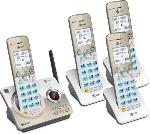 Miniatura 11 de AT&T DECT 6.0 Teléfono inalámbrico, 4 auriculares, bloqueador de llamadas inteligente, conexión Bluetooth a celda, contestador automático, pantalla