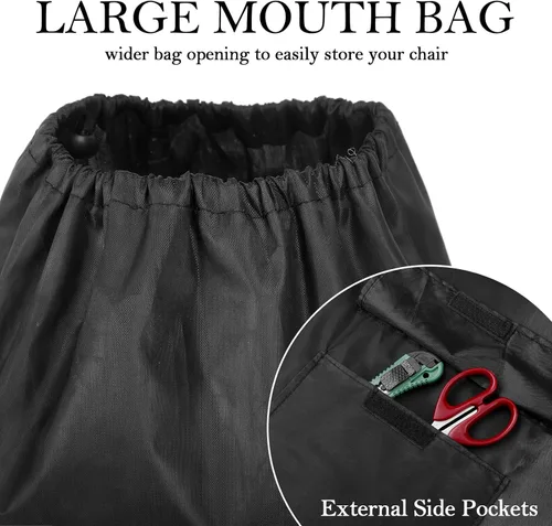Miniatura 4 de Shinylin 6 bolsas de repuesto para sillas de campamento de 43 x 9 pulgadas, bolsa plegable para silla de campamento, bolsa de transporte grande
