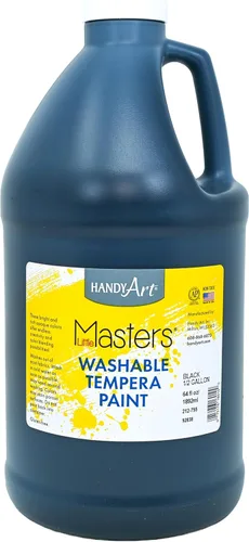 Miniatura 48 de Handy Art Little Masters - Pintura al temple lavable, turquesa, botella de 128 onzas, brillante y mezclable, alta opacidad, colores lavables