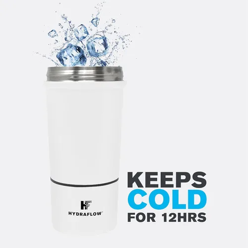 Miniatura 2 de HYDRAFLOW Boost - Botella mezcladora de proteínas aislada, capacidad de mezcla superior, 24 onzas - Powder Aqua Polvo Aqua