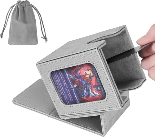 Miniatura 15 de AFIING MTG Caja de Mazo para Commander Display, Caja de Cartas que Cabe 100 Cartas con Doble Funda, Caja de Almacenamiento Magic Commander TCG con 2