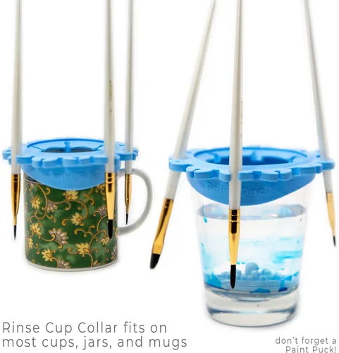 Miniatura 4 de Paint Puck Ultimate Rinse Cup Limpiador de Pinceles de Pintura (Azul, Taza) – Vaso de Agua de Pintura Antiderrames y Limpiador de Pinceles