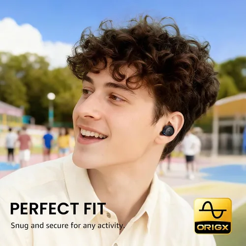 Miniatura 2 de TOZO Auriculares inalámbricos A1 Bluetooth 5.3 de peso ligero en el oído IPX5 Auriculares impermeables 2 micrófonos para llamadas AI, auriculares