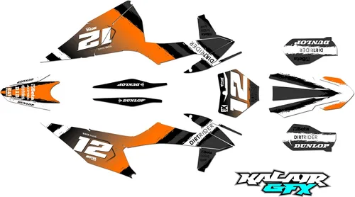 Miniatura 5 de Kit de gráficos para KTM Motocross 4-Stroke 250 SX-F, 350 SX-F y 450 SX-F años 2019, 2020, 2021 y 2022 Shear Series Magenta 16 Mil – Adhesivos