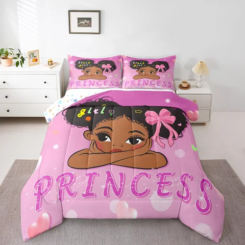 Miniatura 43 de Erosebridal Juego de ropa de cama de princesa de ballet, tamaño Queen, juego de edredón de 3 piezas para niñas bailarinas de ballet, lindo juego
