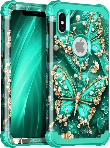 Miniatura 30 de Miqala Funda compatible con iPhone 14 Plus, que brilla en la oscuridad, tres capas, resistente, a prueba de golpes, de plástico duro, funda Amaranto