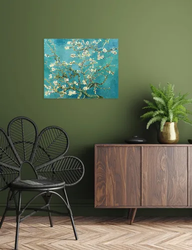 Miniatura 4 de Serie de pinturas de Vincent Van Gogh (favoritos). Reproducción de arte clásico de Van Gogh, impreso en lienzo, Algodón, Almond Blossom, 16x20