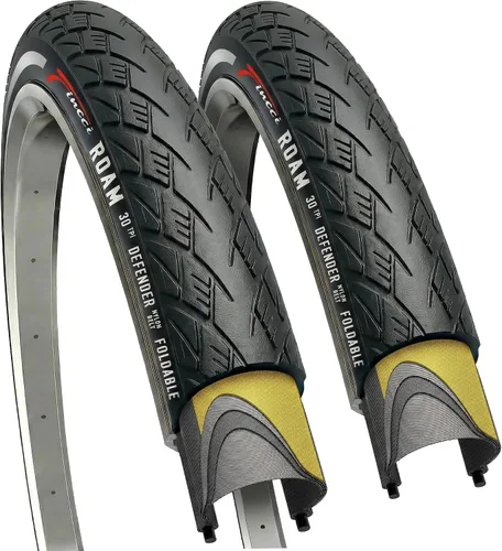 Miniatura 10 de Fincci Par de neumáticos plegables 37-622 de 700x35c con protección antipuntura de 0.039 in para ciclo, carretera, montaña, MTB, híbrida, turismo