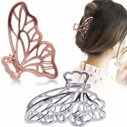 Miniatura 10 de Pinzas de metal grandes de alta calidad antideslizantes para el cabello y accesorios para el cabello para mujeres, pinzas de sujeción fuerte