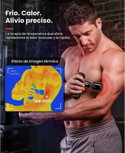 Miniatura 3 de BOB AND BRAD Q2 Pro Mini pistola de masaje con calor y frío, masajeador de tejido profundo de tamaño bolsillo, pistola de masaje muscular de Negro