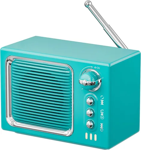 Miniatura 12 de Altavoz Bluetooth retro, mini altavoz Bluetooth inalámbrico portátil vintage con sonido de ruido blanco 5 W, sonido fuerte manos libres, llamada Rosa