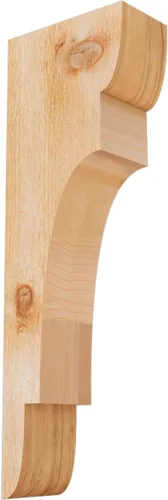 Miniatura 110 de Ekena Millwork COR04X12X12NEB00RWR 4 pulgadas de ancho x 12 pulgadas de profundidad x 12 pulgadas de alto New Brighton Rough Sawn Corbel, cedro rojo