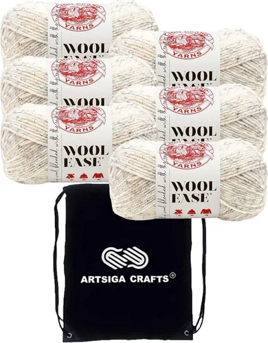 Miniatura 10 de Lion Brand Wool Ease Canyon Sunset 620-003 (3-Skeins - Mismo Lote de Tinta) Estambre Medio #4 Acrílico, Hilo de Lana para Crochet y Tejido con Bolsa