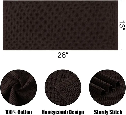 Miniatura 261 de Kitinjoy - Paños de cocina de 100 % algodón, tela de tejido gofrado, paño de limpieza ultrasuave, absorbente y de secado rápido. Beige