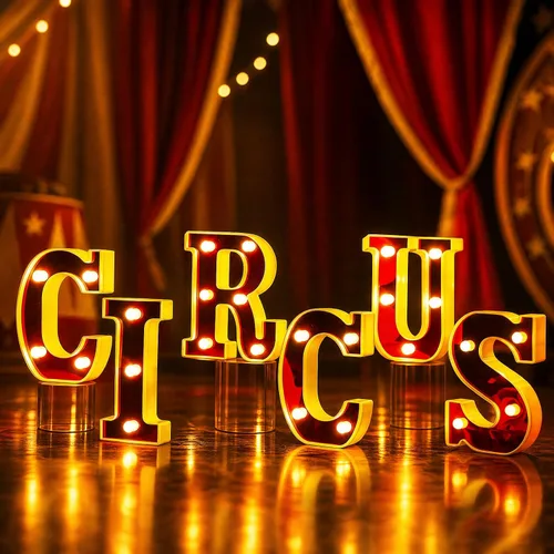 Miniatura 12 de Aurelema Casino 6.3" Letras de cartel de noche de cine para fiestas, cartel de luz de marquesina alimentado por batería, luces LED de letras