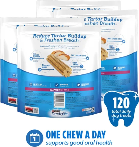 Miniatura 10 de Purina DentaLife - Masticables dentales diarios para perros de razas pequeñas y medianas, 120
