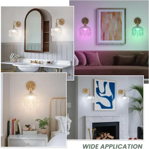 Miniatura 9 de Apliques de pared inalámbricos vintage que funcionan con pilas, luces de pared de latón antiguo con batería recargable, lámpara de pasillo de lujo