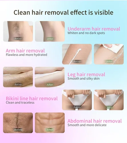 Miniatura 2 de Crema depilatoria para hombres y mujeres, crema depilatoria sin dolor con gel calmante para la piel para áreas privadas, brazos, piernas, vello