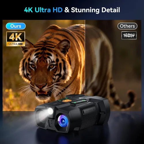Miniatura 2 de Gafas de visión nocturna 4K para adultos: dispositivo digital de visión nocturna digital de pantalla grande de 4.5 pulgadas con batería de 5000 mAh
