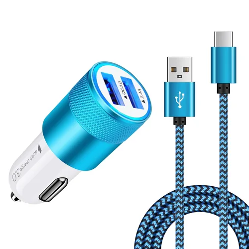 Miniatura 10 de [5.4A/30W] Cargador rápido de coche tipo C cable de 6 pies compatible con Moto G10 G9 G8 G7 Power Plus Play, Edge/G Power/Stylus/Razr/One 5G