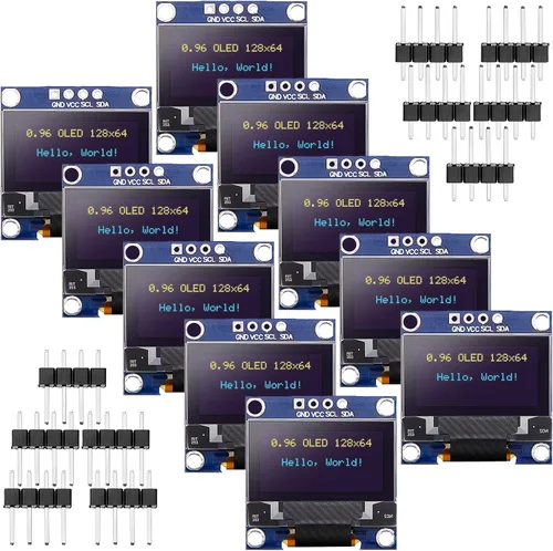 Miniatura 8 de Frienda Módulo de pantalla OLED I2C Controlador de pantalla OLED IIC I2C Tabellone Seriale con pantalla Auto-Luminoso Compatible con Blanco