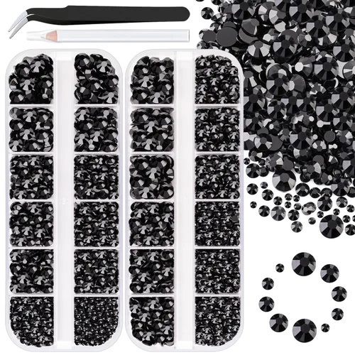 Miniatura 16 de 30000 diamantes de imitación de resina para deslumbrar con pegamento de joyería B7000, gemas de imitación doradas para manualidades, ropa, vasos