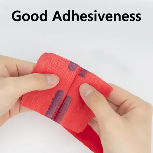 Miniatura 2 de Tiras de cuello de papel flexibles para corte de pelo de peluquería, 5 rollos, 500 suministros de peluquería autoadhesivos rojos desechables