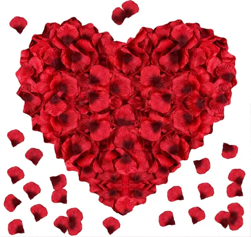 Miniatura 8 de 1000 pétalos de rosa falsos para noche romántica, creación de ambiente festivo romántico, para propuesta de matrimonio, boda, día de San Valentín