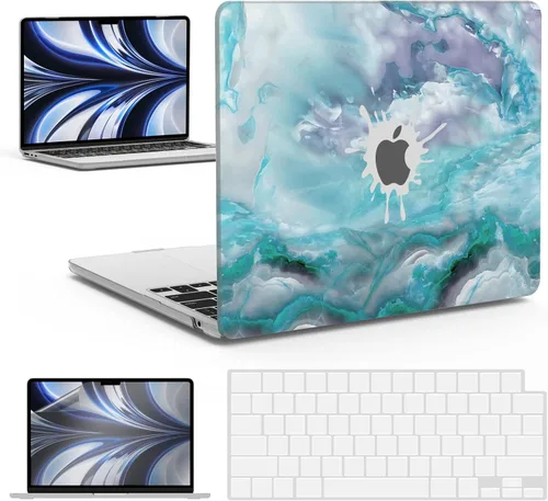 Miniatura 19 de IBENZER Funda para MacBook Air de 13 pulgadas 2026 2025 2024 2023 2022 M4 A3240 M3 A3113 M2 A2681, funda rígida con cubierta de teclado ScreenFilm