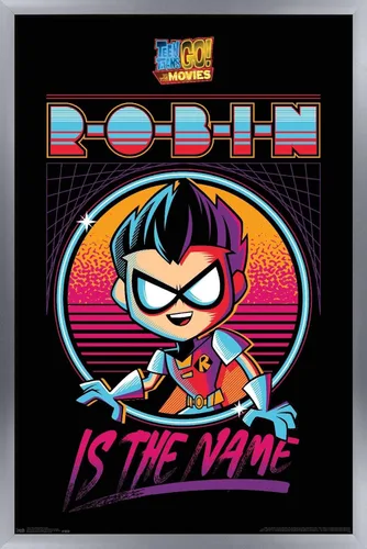 Miniatura 7 de Trends International DC Comics - Póster de pared de Teen Titans Go to The Movies-Robin, 14.725 x 22.375 pulgadas, versión enmarcada de madera